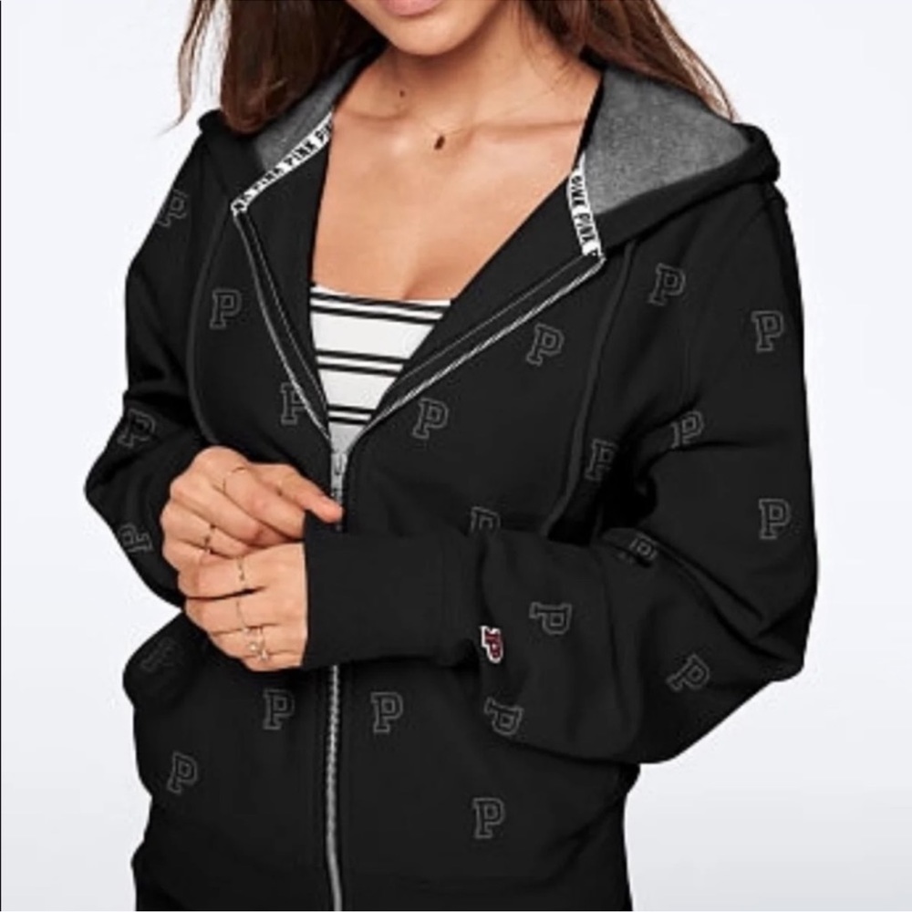 Victoria’s Secret Pink Premium College Full Zip L NWOT